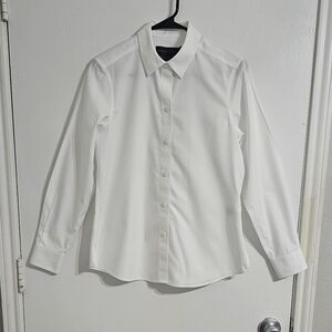 Nina MClemore Button Down Shirt Size 2 White‎